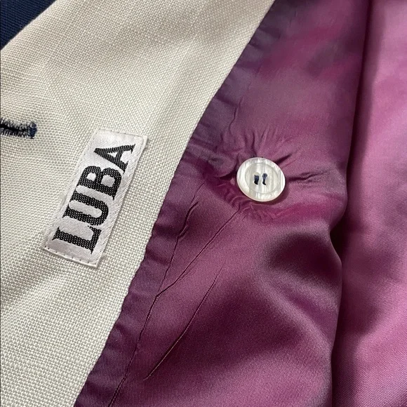 Vintage Liz Robert’s Blue & white Elegant Coat - Picture 4 of 5